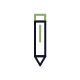 Animated graphic of a pencil rotating in a top-to-bottom circle, with its eraser and tip popping off and on