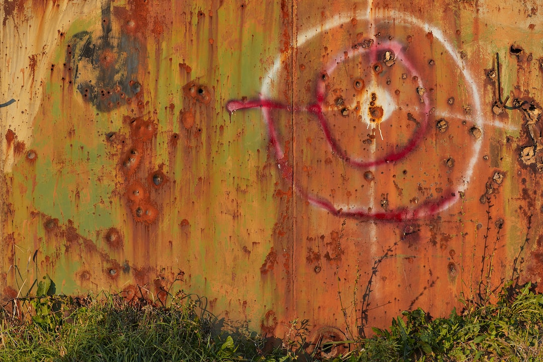 Image of a target painted on a rustic wooden background