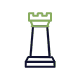 animated graphic of a bouncing chess piece