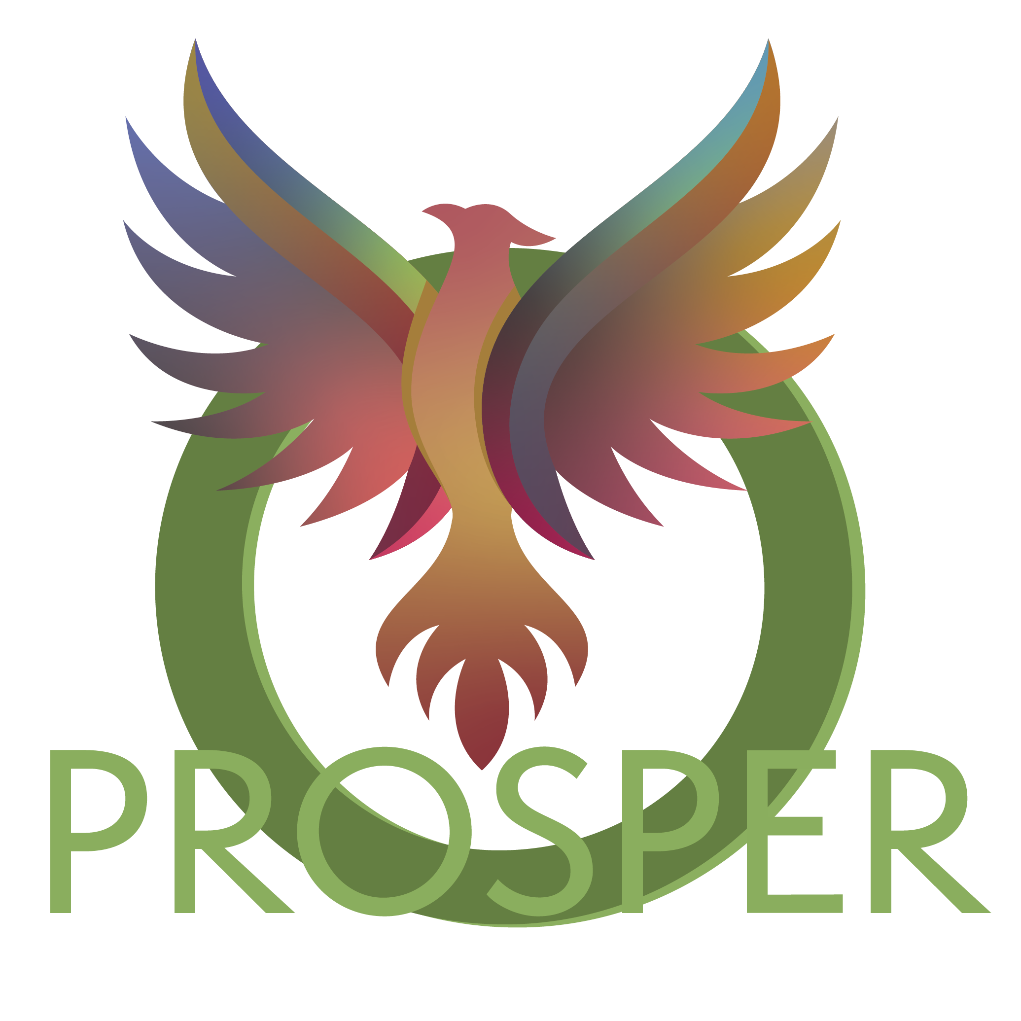 An image of the ProsperWerx logo, a phoenix rising from a green circle